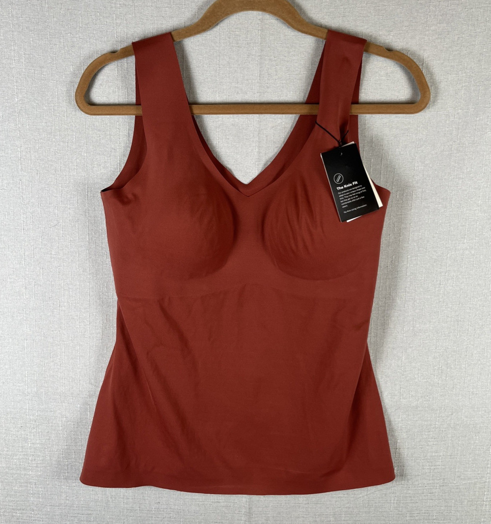 NEW Knix Women's XL Evolution Tank Spiced Apple Red / Orange Support Padded